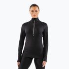 Moteriški termoaktyvūs marškinėliai su užtrauktuku Surfanic Cozy Zip Neck juodi
