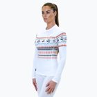 Moteriški termoaktyvūs marškinėliai ilgomis rankovėmis Surfanic Cozy Limited Edition Crew Neck white fairisle