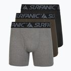 Vyriškos termo trumpikės Surfanic Carbondri 3 poros black/grey/khaki