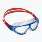 Speedo Rift Junior lavos raudonos/gražios mėlynos/skaidrios spalvos vaikiška plaukimo kaukė 8-01213C811
