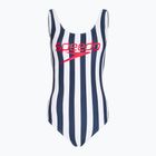 Moteriškas vientisas plaukimo kostiumas Speedo Ice Cream U-Back blue/white