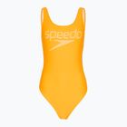Moteriškas vientisas plaukimo kostiumas Speedo Logo Deep U-Back orange