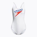 Moteriškas vientisas maudymosi kostiumėlis Speedo Deep U-BK Hi Leg PT AF white 8-12369
