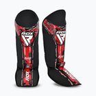 Pėdų ir blauzdų apsaugos RDX Instep New Aura F17 Shin black/red