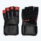 Treniruočių pirštinės RDX L4 Finger Weightlifting Leather red/black