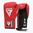 Bokso pirštinės RDX Apex Competition Fight Lace Up Boxing red