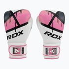 Moteriškos bokso pirštinės RDX BGR-F7 baltos ir rožinės spalvos BGR-F7P
