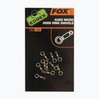 Fox International briaunos Kuro Micro Hook Ring Swivels sidabrinės CAC586
