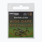 Drennan Wide Gape Specialist Barbless sidabriniai kabliukai HEWGSB012