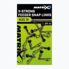 Matrix X-Strong Feeder Snap Links 10 vnt. sidabrinės spalvos GAC373.