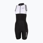 Moteriškas triatlono kombinezonas ZONE3 Lava Long Distance Trisuit black/white/green