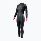 Moteriškas ZONE3 Aspect Breaststroke 3,5 mm juodas/rožinis plaukimo kostiumas