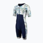 Vyriškas triatlono kombinezonas ZONE3 Activate+ Short Sleeve Trisuit sand sotrm/navy/sand