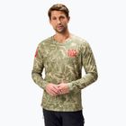Vyriški dviračių marškinėliai ilgomis rankovėmis Endura Grid Floral Ltd tweed green