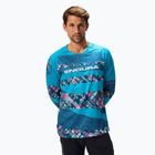Vyriški dviračių marškinėliai ilgomis rankovėmis Endura Patchwork Ltd Printed barra blue