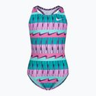 Nike Clash spalvotas vientisas vaikiškas maudymosi kostiumėlis NESSA735-672