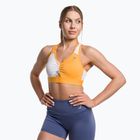 "Gymshark Pulse Sports" abrikosinė oranžinė/balta fitneso liemenėlė