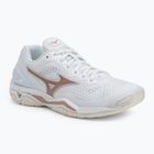 Moteriški rankinio bateliai Mizuno Wave Stealth V white/rose/snow white