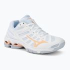 Moteriški tinklinio batai Mizuno Wave Voltage white/peach parfait/halogen blue