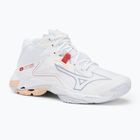 Moteriški tinklinio batai Mizuno Wave Lightning Z8 Mid white/aleutian/cloud pink