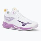 Moteriški tinklinio batai Mizuno Wave Dimension Mid white/patrician purple/quince