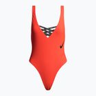 Nike Sneakerkini U-Back moteriškas vientisas maudymosi kostiumėlis oranžinis NESSC254-631