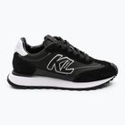 KARL LAGERFELD moteriški batai Kairo Kl Sidetrim black leather/textille