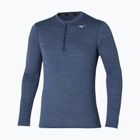 Vyriški bėgimo marškinėliai ilgomis rankovėmis Mizuno Impulse Core Half Zip estate blue