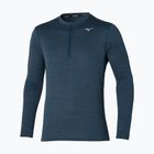 Vyriški bėgimo marškinėliai ilgomis rankovėmis Mizuno Impulse Core Half Zip blue wing teal