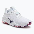 Rankinio bateliai Mizuno Wav Stealth Neo 2 white/violet indigo/camellia rose