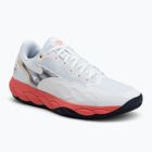 Vyriški teniso bateliai Mizuno Wave Enforce Court AC white/baritone blue/calypso coral