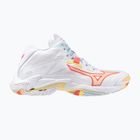Moteriški tinklinio batai Mizuno Wave Lightning Z8 Mid white/calypso coral/pale banan