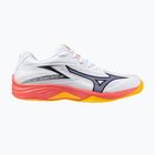 Vaikiški tinklinio batai Mizuno Lightning Star Z7 balti/ugningas koralas 2/citrina