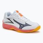Vaikiški tinklinio batai Mizuno Lightning Star Z7 balti/ugningas koralas 2/citrina