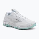 Moteriški batai rankiniam Mizuno Wave Stealth 6 white/blue tint