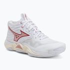 Moteriški tinklinio bateliai Mizuno Wave Momentum Elite Mid white/rose elegance/lava falls