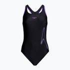Speedo Hyperboom Placement Racerback moteriškas vientisas maudymosi kostiumėlis juodas 8-00304315134