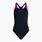 Speedo Hyperboom Splice Flyback moteriškas vientisas maudymosi kostiumėlis tamsiai mėlynas 8-00305015158
