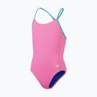 "Speedo" vaikiškas maudymosi kostiumėlis "Solid Lane Line Back" rožinės/mėlynos spalvos