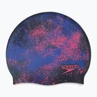 Vaikiška plaukimo kepuraitė Speedo Reversible Slogan Junior starburst true cobalt/flare pink