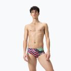 Vyriškos plaukimo trumpikės Speedo 13.5 cm Allover Training Club Brief black/matcha green/siren red
