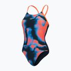 Moteriškas vientisas plaukimo kostiumas Speedo Allover Fixed Crossback true navy/siren red/punch blue