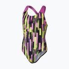 Vaikiškas vientisas plaukimo kostiumėlis Speedo Digital Allover Splashback black/kiki pink/lemon drizzle