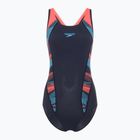 Moteriškas vientisas plaukimo kostiumas Speedo Placement Laneback zoom boom placement/true navy