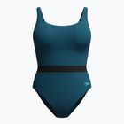 Moteriškas vientisas plaukimo kostiumas Speedo Shaping LuniaGlow One Piece dark teal