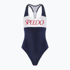Moteriškas vientisas plaukimo kostiumėlis Speedo Colourblock Racerback peacoat