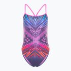 Moteriškas vientisas plaukimo kostiumas Speedo Placement Digital Vback balance blend/hapuna blue