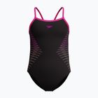 Vaikiškas vienos dalies plaukimo kostiumėlis Speedo Platisol Placement Thinstrap Muscleback flare rožinis