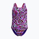 Vaikiškas vientisas plaukimo kostiumas Speedo Digital Allover Leaderback flare pink