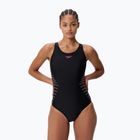Moteriškas vientisas maudymosi kostiumėlis Speedo Placement Muscleback anthracite/clover